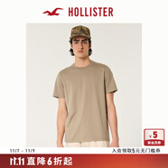 HOLLISTER小海鷗圖案24夏情侶基礎(chǔ)款短袖T恤男裝女裝324-4042 棕色 XS (170/84A)