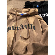 蕭蕭布落復古高街重磅寬松衛衣春秋潮牌國潮男裝聯(lián)名2023連帽情侶衛衣男 ND-Y02棕色 M