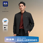 海瀾之家（HLA）夾克男款輕商務(wù)經(jīng)典系列三防印花外套男秋季 黑色53 S 165/84A 推薦114~124斤