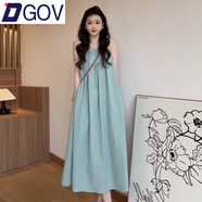 DGOV無(wú)袖背心連衣裙子女夏季2026新款海邊度假感掛脖吊帶沙灘長(cháng)裙 【綠色】 M 45/55kg