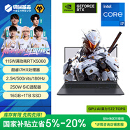 機械革命【國家補貼】極光X 酷睿i7HX 游戲本筆記本電腦(i7-13700HX 16G 1T RTX5060 2.5K屏 180Hz 灰)