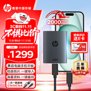 惠普（HP）2TB 戰(zhàn)移動固態(tài)硬盤 2000MB/s高性能讀寫Type-C便攜差旅高速傳輸 外接手機直連迷你硬盤 灰色
