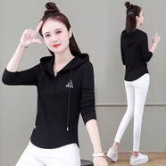 AEMAPE連帽打底長(cháng)袖T恤帶帽2025秋冬新款時(shí)尚衛衣女新款小個(gè)子薄款外套 黑 色 L 【建議95-110斤以?xún)取?
                                         title=