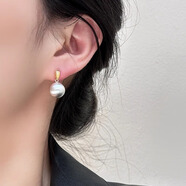 卓麥冷淡風(fēng)拉絲金屬小球耳環(huán)S925銀針歐美小眾個(gè)性潮人耳環(huán)高級感耳墜 混色