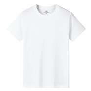 簡(jiǎn)男（Jalee Man）2021春夏季新款男士短袖T恤霧霾藍寬松大碼潮流 白色 S