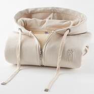 UNAEQfileen2025外套保暖/衛衣女加絨拉鏈冬季俏菲琳開(kāi)衫灰色新款連帽 卡其色 M