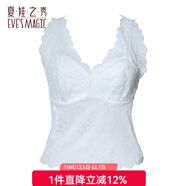夏.娃.之.秀背心女性感蕾絲打底內搭V領(lǐng)舒適外穿學(xué)生無(wú)袖吊帶美背裹胸法式 白色(J4015) M