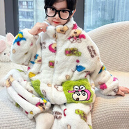 蘇奈雪蠟筆小新睡衣 男童秋冬款睡衣加絨加厚家居服2025新款中大童男孩 6556蠟筆小新男童【加絨加厚款】 170