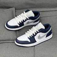 耐克（NIKE）鞋子aj男鞋 Air Jordan 1 Low 低幫男子運動(dòng)休閑鞋籃球鞋 553558-141 白藍 41