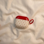 小眾分子韓系ins波點(diǎn)格紋拼色適用AirPods4保護套新款iPod蘋(píng)果耳機殼小眾1/2代無(wú)線(xiàn)藍牙3代airpodspro2代軟 紅色波點(diǎn) 蘋(píng)果AirPods4