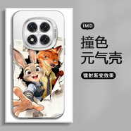 詩(shī)森悅 適用紅米note15PRO+手機殼Redmi瘋狂動(dòng)物城2情侶2026新款note15pro全包軟邊防摔卡通保護套 透白-尼克朱迪T4【配手機膜】 紅米note15pro+