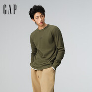 蓋璞男女裝2025秋季新款LOGO華夫格長(cháng)袖T恤休閑常規上衣美版795644