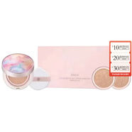 歐蕙（OHUI）氣墊CC粉底液歐惠氣墊C奇跡水分CC霜含替換芯防曬提亮遮瑕女神 歐蕙1正2替換裝花朵氣墊套裝