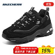 斯凱奇（Skechers）女鞋秋冬2025新款一代經(jīng)典熊貓鞋休閑運(yùn)動(dòng)鞋厚底增高黑白老爹鞋女 66666179-BBK 36