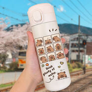 KYODO 鯨美多卡皮巴拉兒童保溫杯卡比巴拉兒童保溫杯不銹鋼水豚水ins高顏值可 420ML 佛系款