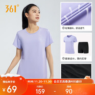 361°跑步運動(dòng)套裝女士夏季衣服新款休閑短袖短褲兩件套662414001H-4