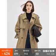 fano studios范洛Fano 經(jīng)典廓形氣質(zhì)風(fēng)衣外套女中長(cháng)款經(jīng)典英倫風(fēng)系帶2025秋季 卡其色短款 S （第二批）