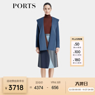 PORTS寶姿商場(chǎng)同款秋冬新款女裝大衣LD9C075QZW024 翠雀藍 S (4)