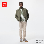 優(yōu)衣庫男女裝EZY DENIM牛仔褲水洗產(chǎn)品彈力長(cháng)褲新款475597 32 深米色 L