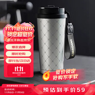 HOOMEY保溫杯陶瓷覆蓋內(nèi)膽咖啡杯男女生高顏值吸管水杯2025新款保冷杯子