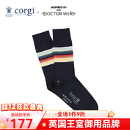 CORGI柯基DOCTOR WHO聯(lián)名條紋襪情侶棉女春季中筒襪男送男友情人節禮物 Navy-1 女款35-39