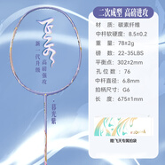 川崎（KAWASAKI）羽毛球拍全碳素單拍超輕高磅耐打羽拍飛天 暮光紫 （已穿線(xiàn)）