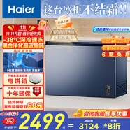海爾（Haier）300升大容量風(fēng)冷無(wú)霜小冰柜家用商用 冷藏柜冷凍柜自營(yíng)小冰箱冷柜BC/BD-300WGHECD以舊換新