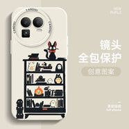 圖瑤適用真我gt8pro手機殼宮崎駿動(dòng)漫真我GT8新款液態(tài)硅膠軟殼redlme防摔潮牌男款網(wǎng)紅保護套 古董白-宮崎駿GQJ2 真我GT8