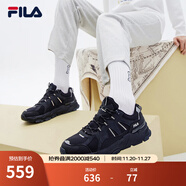 FILA 斐樂(lè )TREK老爹鞋男鞋新款休閑鞋時(shí)尚復古運動(dòng)鞋跑鞋 F12M211129FCB-魚(yú)子灰/黑 42.5