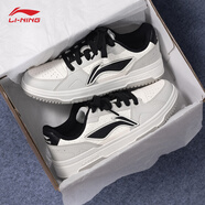 李寧李寧板鞋男鞋天跡2.0夏經(jīng)典覆古休閑鞋子低幫小白鞋增高運動(dòng)鞋黑 云霧白_南極灰_黑色_天跡2.0 39.5