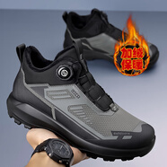 西域駱駝品牌徒步鞋男鞋2025冬季透氣旋轉扣休閑鞋戶(hù)外運動(dòng)輕裝登山鞋子男 綠色【高幫加絨款】 41 【標準皮鞋碼】