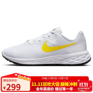 耐克NIKE馬拉松跑步鞋女REVOLUTION 6 NEXT運動鞋DC3729-105白黃36