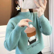 俞兆林（YUZHAOLIN）減齡加厚套頭針織毛衣女2025秋冬裝年新款韓版半高領(lǐng)打底針織衫 背包小美女豆綠  常規 2XL 建議130-140斤內