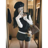 小紅書(shū)爆款黑色毛衣馬甲女疊穿2025新款超火學(xué)院風(fēng)減齡坎肩上衣獨 單背心初秋潮流時(shí)尚甜辣酷風(fēng)格藝術(shù)生奶甜系春秋初戀鹽 S S80-90a純甜美氣質(zhì)名媛高端潮流搭配一整套女裝