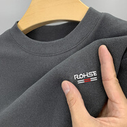 七匹狼（SEPTWOLVES）出口德絨t恤男款長袖春秋冬季保暖上衣服內(nèi)搭打底衫體恤潮牌 1件-圓領(lǐng)【RQ款】深灰 M _【建議80-100斤】