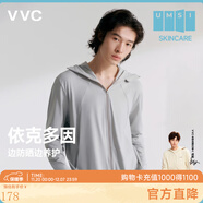 VVC成毅同款防曬衣男女502UV防曬服涼感透氣冰絲皮膚衣外套 月光灰 L （160-170/50KG-60KG）
