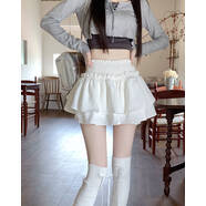 小紅書(shū)爆款甜辣妹白色半身裙女春季新款高腰顯瘦蓬蓬裙褲設計100 白色 M 均碼