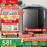 小天鵝（LittleSwan）波輪洗衣機全自動 8公斤 一級能效 除菌螨 家電國家補貼20% 【TB80V26DT】 宿舍租房神器 以舊換新