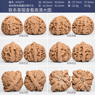 胖東來(lái)同款文玩核桃南疆石核桃一物一圖全品無(wú)修涿鹿逐鹿小手捻獅 A76277 老樹(shù)有修南疆石獅子頭44mm