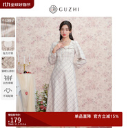 固執(zhí)（OBSTINATE）【特價】秋季新款復(fù)古中長方領(lǐng)長袖學(xué)院風(fēng)格子連衣裙53521LQ07066 淺咖 XL 175/92A