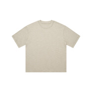 氣質(zhì)通勤重磅竹節棉短袖T恤男寬松夏季純色美式復古凈版純棉體恤 嫩綠 S (100-120斤)