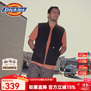 dickies X SPITFIRE 休閑百搭舒適拉鏈無袖背心 男女同款馬甲 DK0A865P 黑色 M
