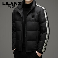 L利郎冬季男士戶(hù)外羽絨服青年新款歐洲站外套商務(wù)立領(lǐng)防寒休閑男裝 黑色 XL