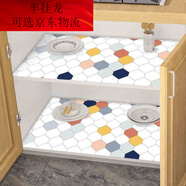 鞋柜保護膜櫥柜防油貼可粘墊紙抽屜防水防潮墊廚房貼紙桌面鞋柜衣 -燈火闌珊-[易擦防油污]-亮面 寬:61厘米長(cháng):10米長(cháng)[贈工具