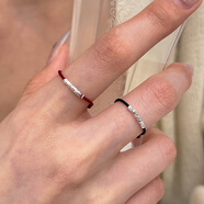 伊黛兒925純銀碎銀紅繩戒指女指環(huán)尾戒小眾簡(jiǎn)約時(shí)尚個(gè)性氣質(zhì)ins風(fēng) 碎銀戒指紅繩