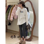 妃麗慕尚中長(cháng)款搭配鯊魚(yú)褲德絨長(cháng)袖t恤女秋冬韓版時(shí)尚寬松加厚上衣打底衫 【德絨厚】B1581-365白色 L 建議120斤以?xún)?
                                         title=