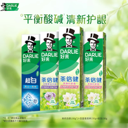 DARLIE好來(lái)(原黑人)含氟去黃去漬清新口氣成人牙膏4支760g新老隨機發(fā)貨