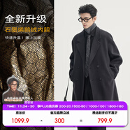伯爵卓爾高端全羊毛雙面呢大衣100%男士2025秋冬季新款中長(cháng)款通勤男裝外套 暴雨灰（中長(cháng)款） 【二代-石墨烯/鵝絨內膽】 L (175)