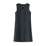 小紅書爆款大碼女裝秋冬感亮片毛呢背心連衣裙顯瘦中長(zhǎng)款西裝馬甲 灰色版氣場(chǎng)強(qiáng)大包臀風(fēng)情森系*小清新甜美慵懶風(fēng)休閑韓 L L100-120斤