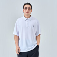 路林狼 L[選購幸運袋]半墨大號男士短袖t恤2025夏季短袖襯衫Polo衫破碼大 MDTX240037月白 5XL _(225斤-250斤)